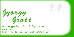 gyorgy groll business card